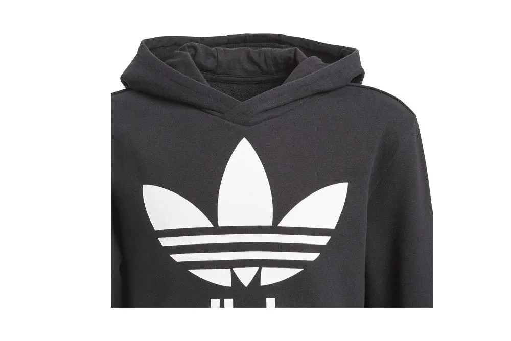 Adidas Kid's Unisex Originals Trefoil Hoodie Black/White