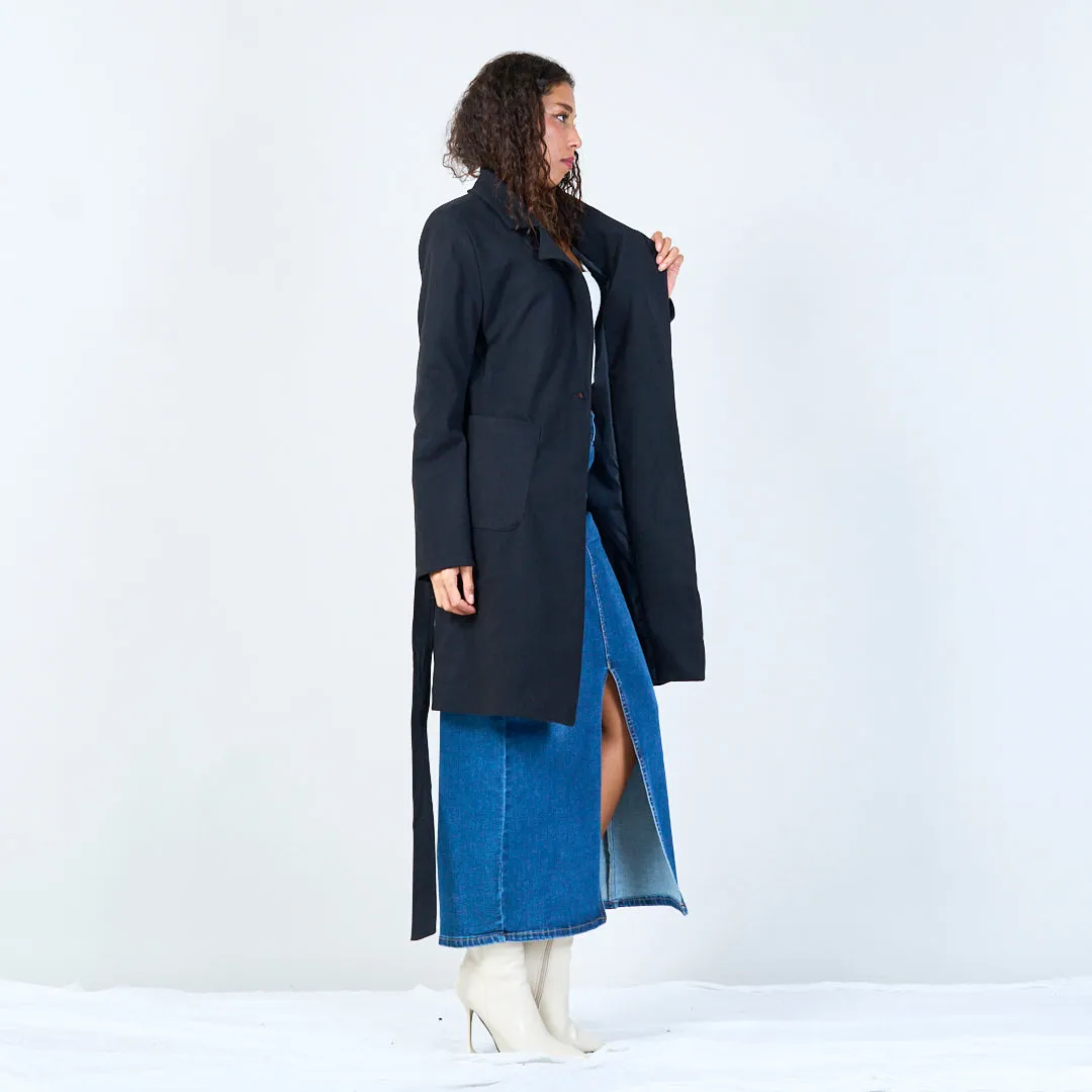 Belted longline coat wholesale