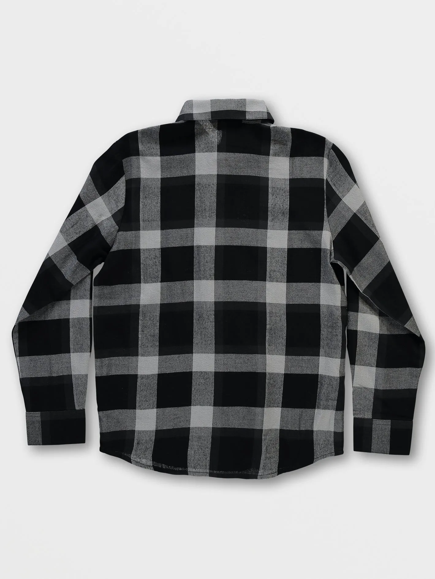 Big Boys Curwin Long Sleeve Flannel - Black Grey