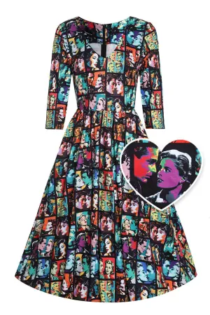 Billie 50s Romance Black Flared Dress