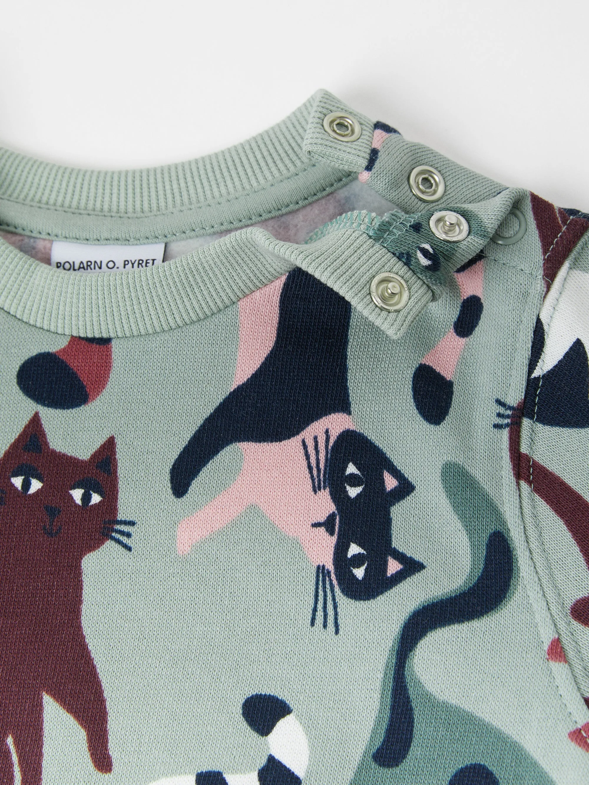 Cat Print Kids Sweatshirt