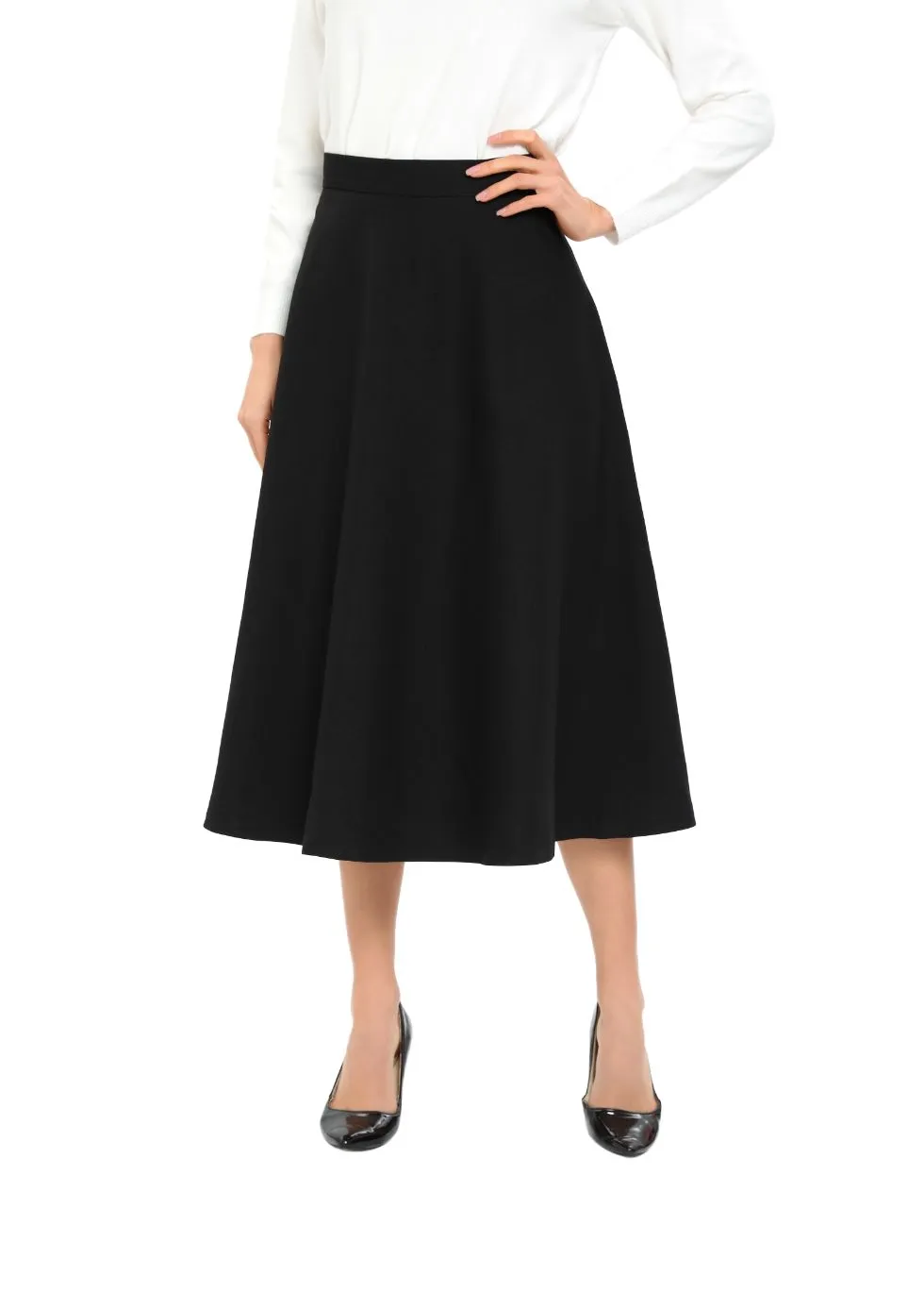 Classic Black A-Line 31 Inch Skirt