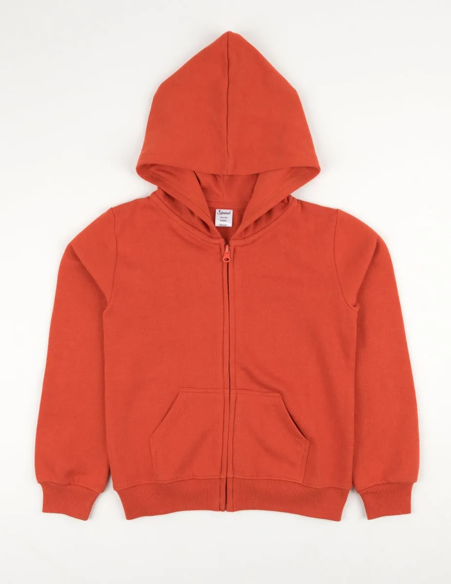 Cotton Solid Classic Color Zipper Hoodies