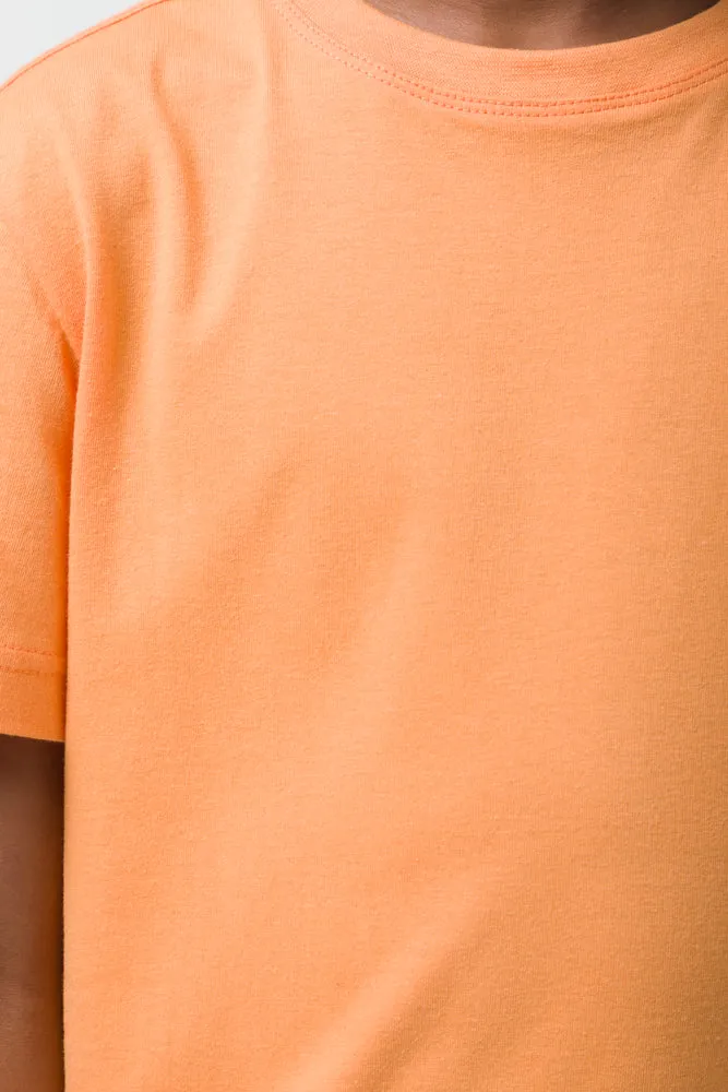 Crew Neck T-Shirt Orange