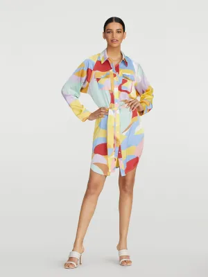 Danae Camo-Print Shirtdress