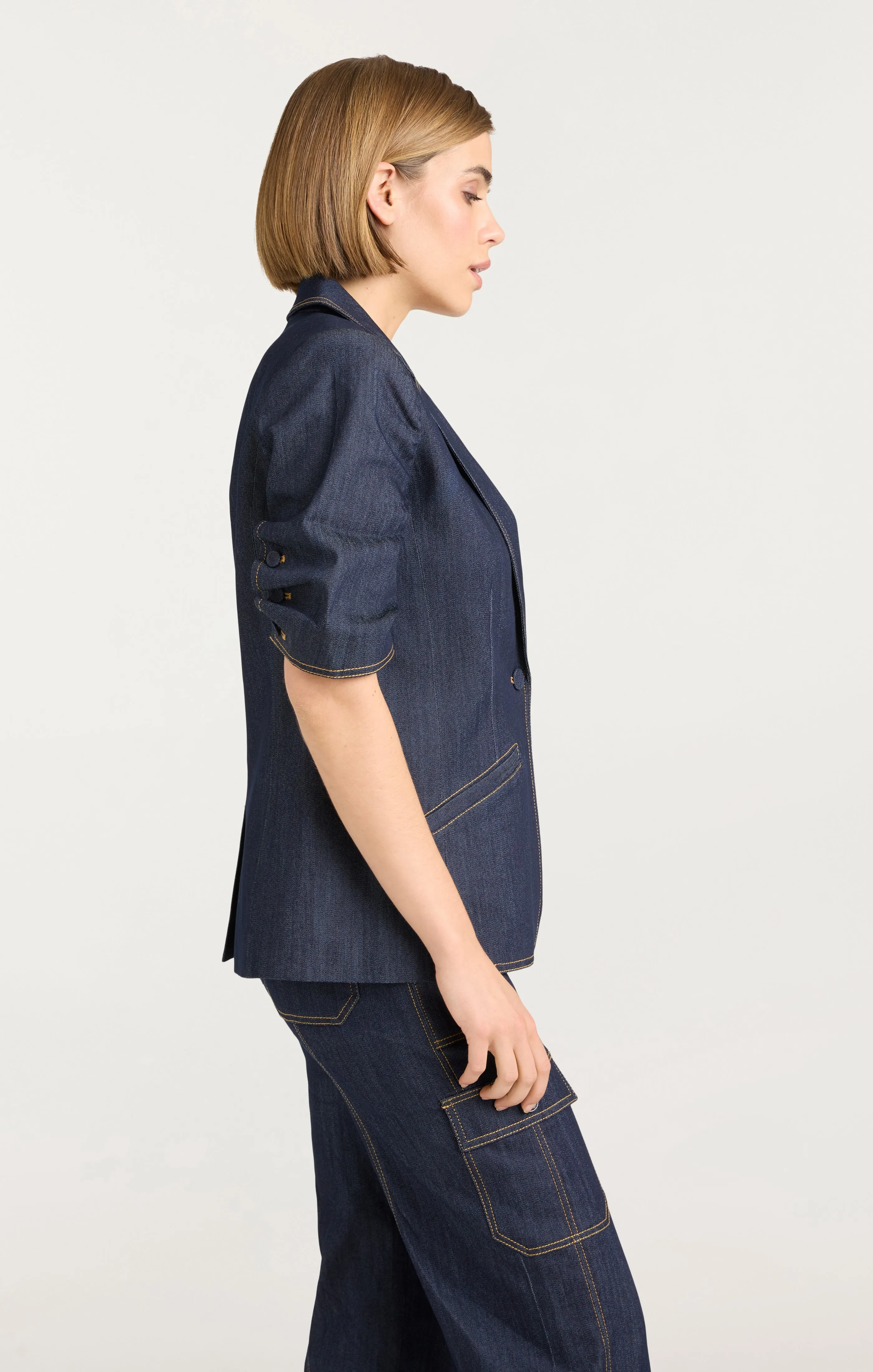 Denim Short Sleeve Khloe Blazer