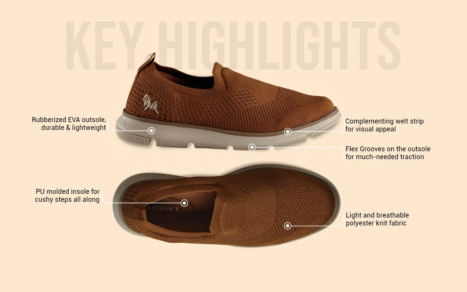 Dress Slip Ons : Brown