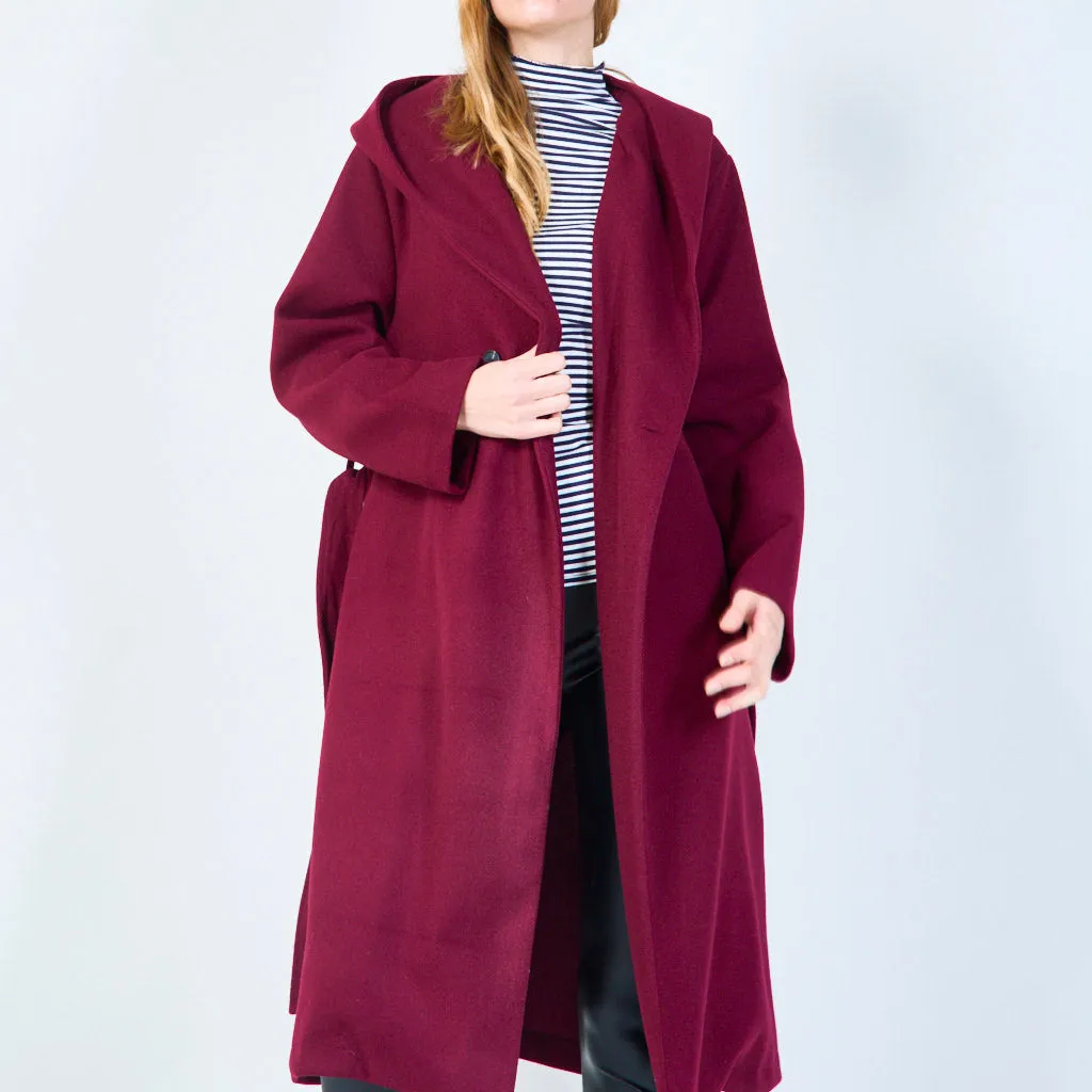 Elegant longline coat with button detail wholesale