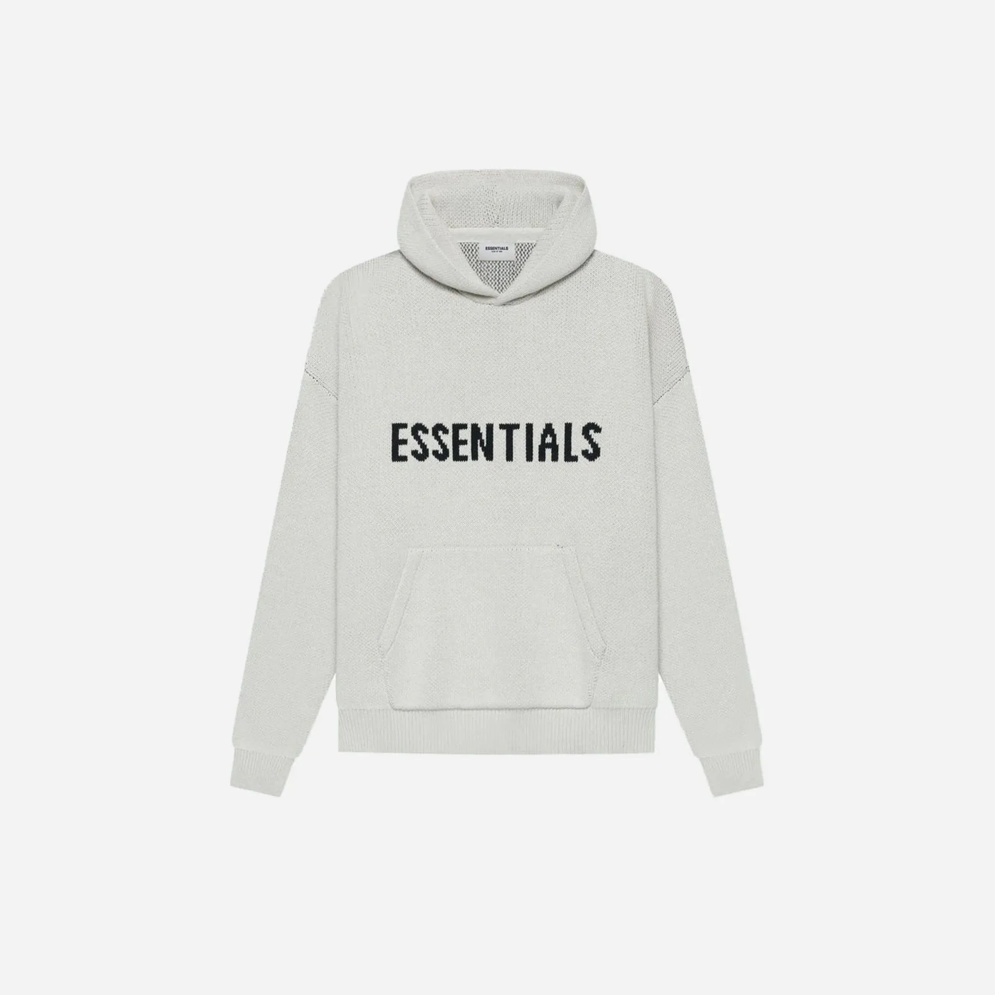 Fear of God Essentials Knit Pullover Hoodie (SS21) Light Heather Oatmeal