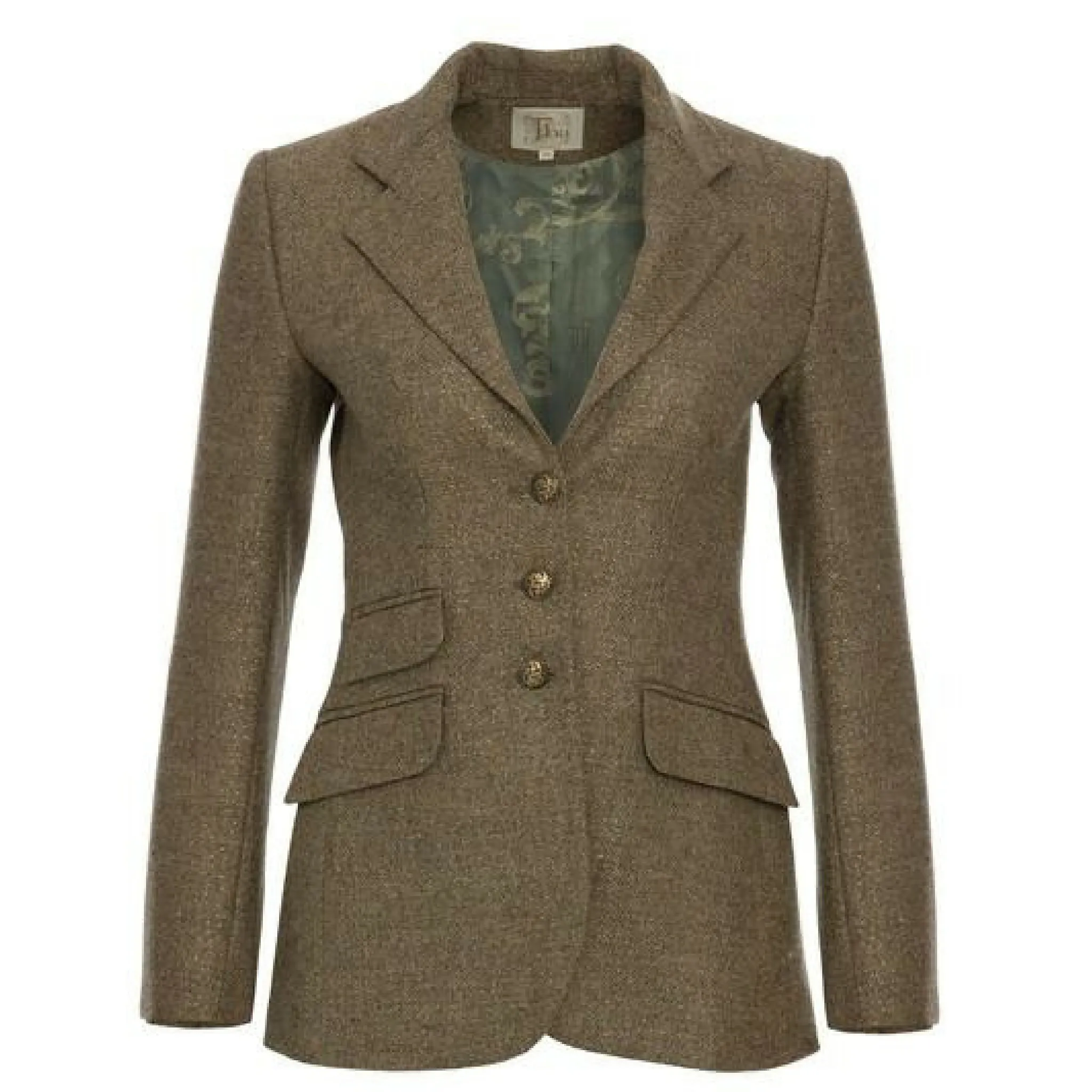 Fitted Metallic Tweed Jacket