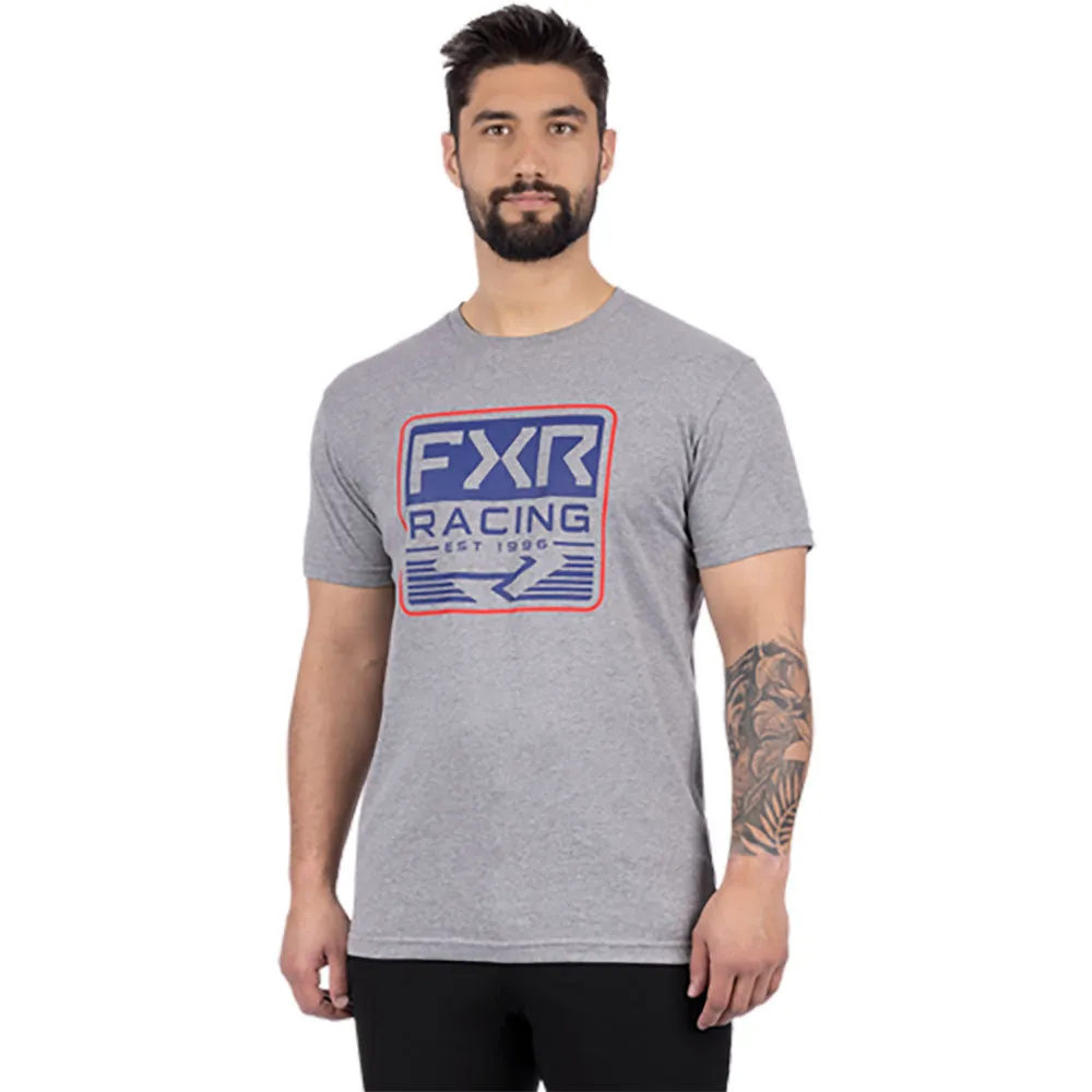 FXR Emblem Premium T-Shirt Grey Heather/Reflex