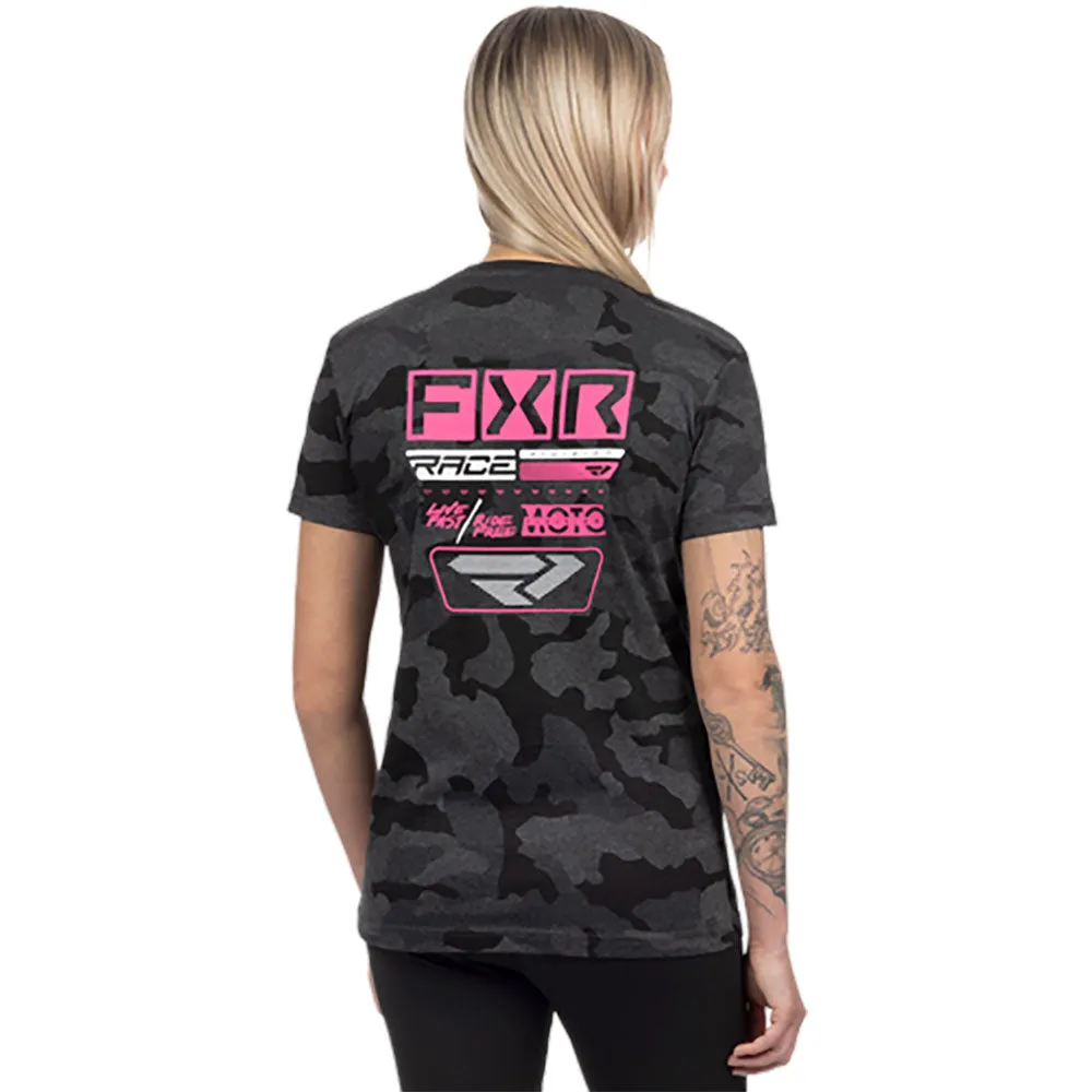 FXR Gladiator Premium T-Shirt Grey Camo/Pink