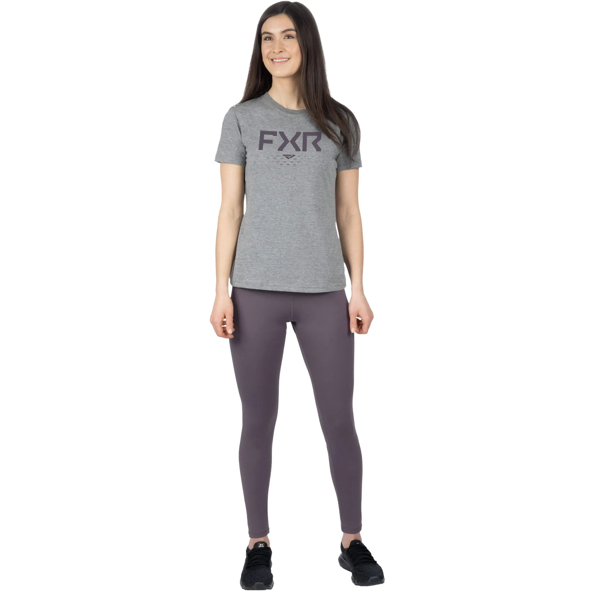 FXR Helium Premium T-Shirt Grey Heather/Muted Grape