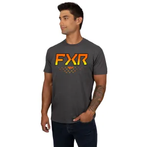 FXR  Mens Charcoal Heather Orange Helium Premium T-Shirt Tee Short Sleeve