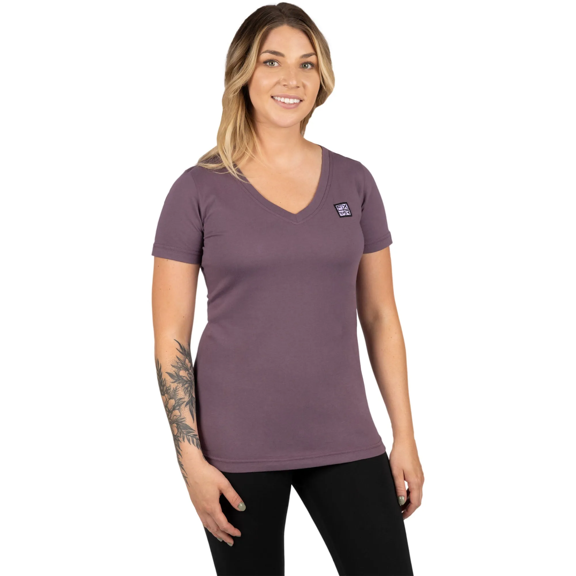 FXR Moto Premium T-Shirt Muted Grape/Dusty Lilac Purple