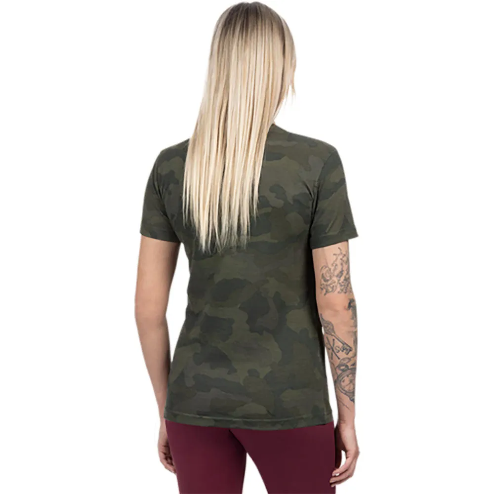 FXR Podium Premium T-Shirt Army Camo/Merlot Green