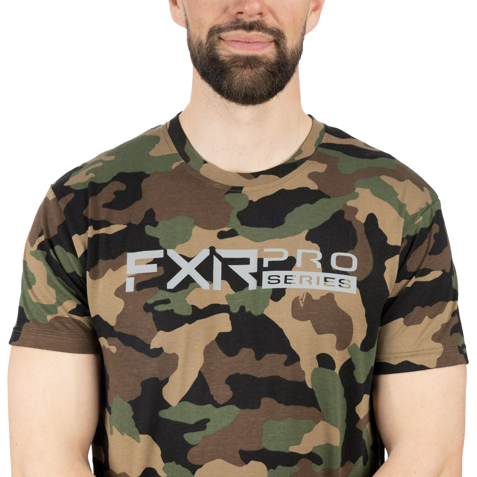 FXR Pro Series Premium T-Shirt Camo/Grey Green