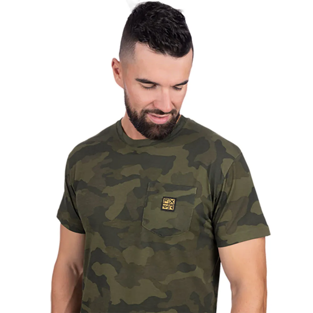 FXR Work Pocket Premium T-Shirt Army Camo Green