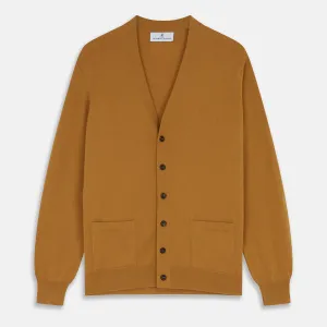 Golden Brown Cashmere Lachlan Cardigan