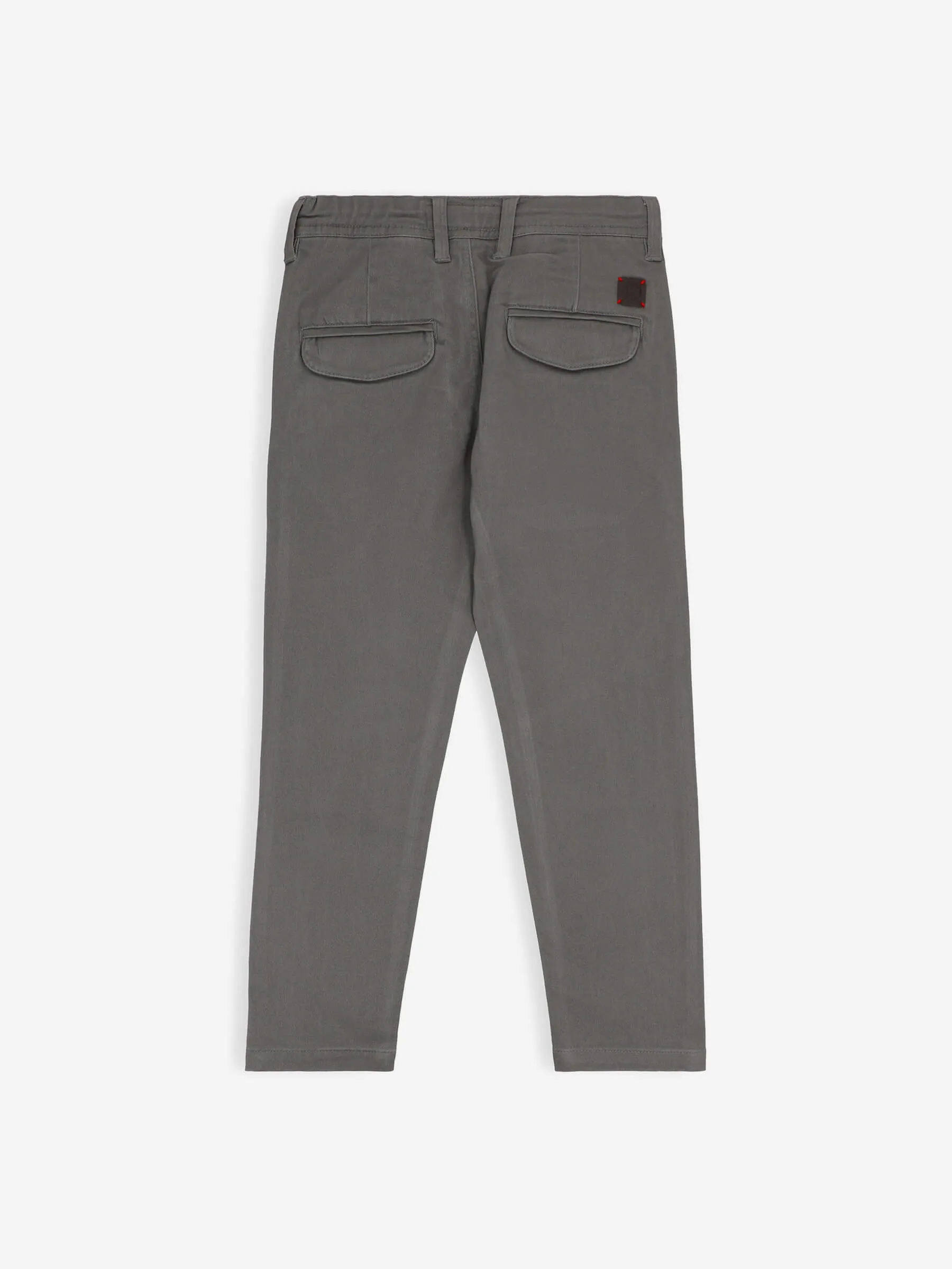 Grey Casual Chino With Flap Pockets