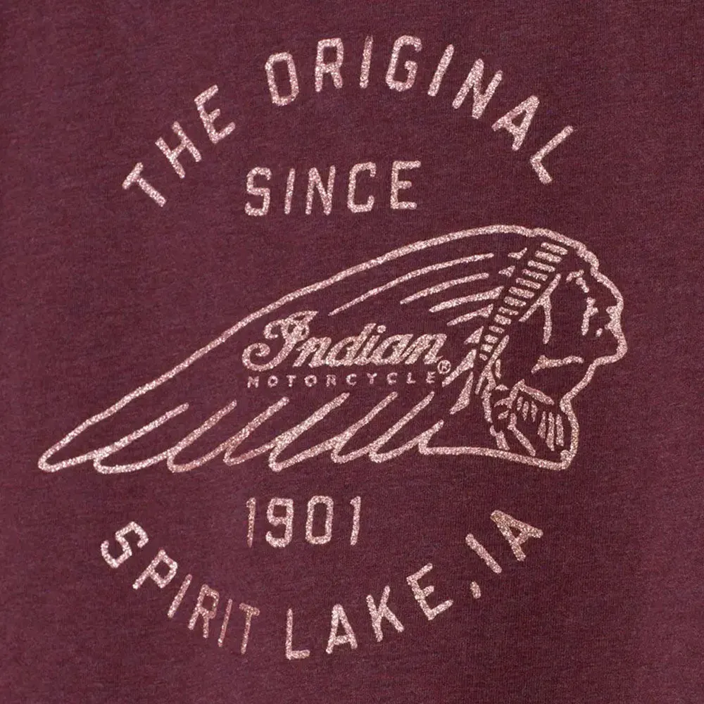 Indian Motorcycle Glitter Original Headdress T-Shirt Purple