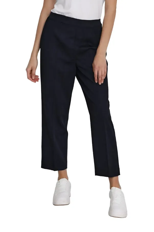 Kaffe Womens Sakura HW Cropped Pants Midnight Marine