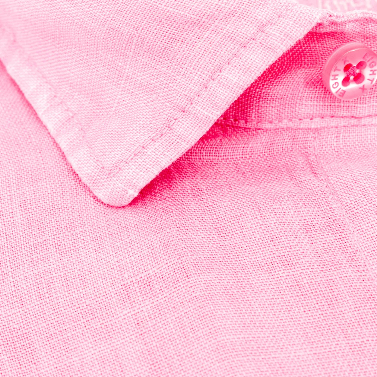 Linen Button Down Shirt - Pink