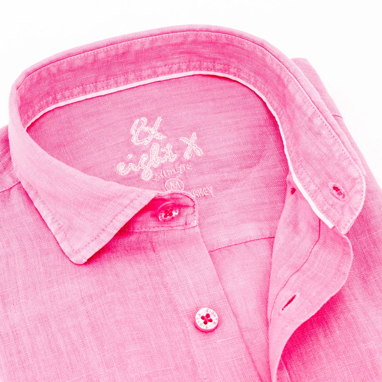 Linen Button Down Shirt - Pink