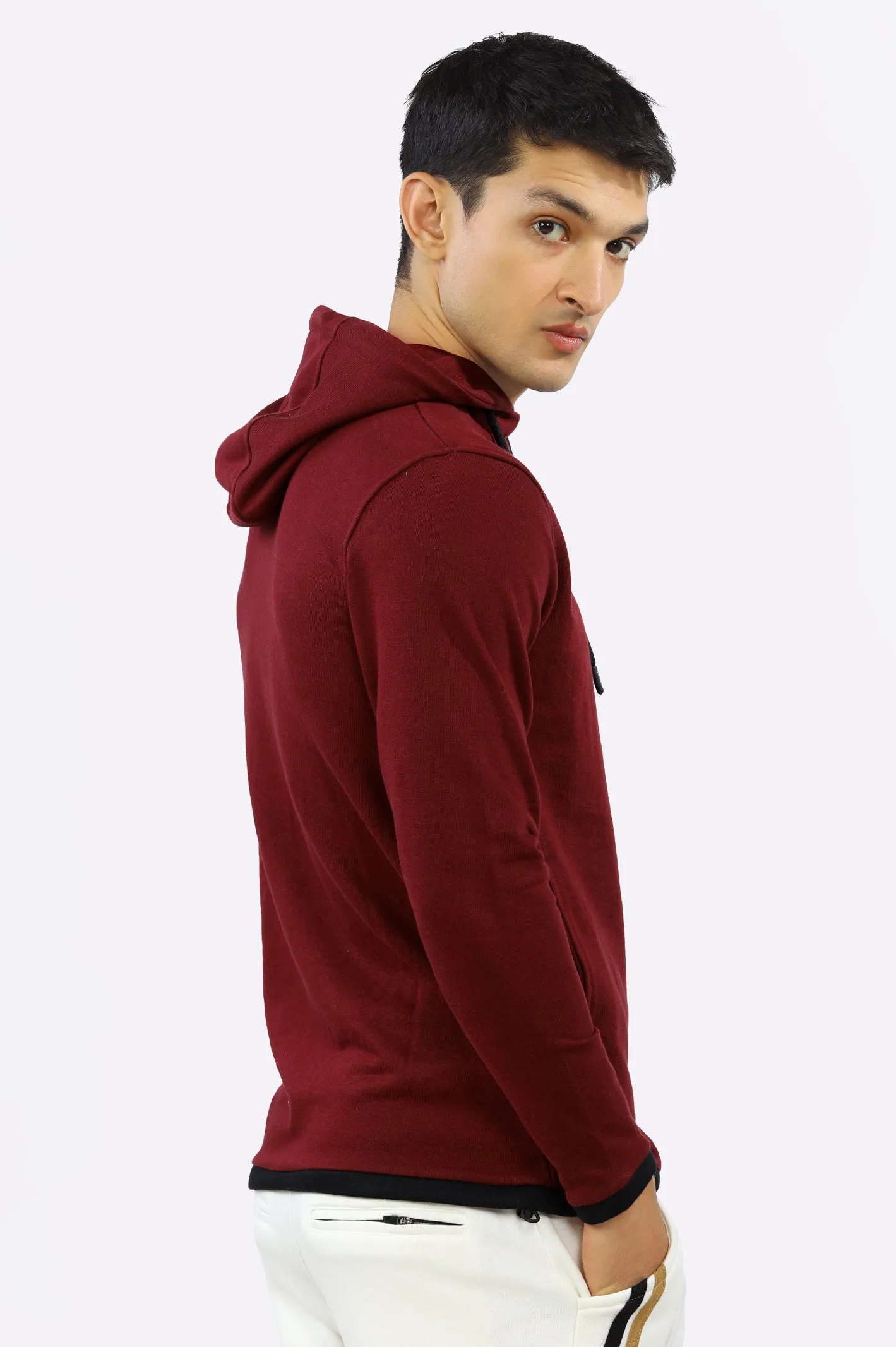 Maroon Pullover Hoodie for Men