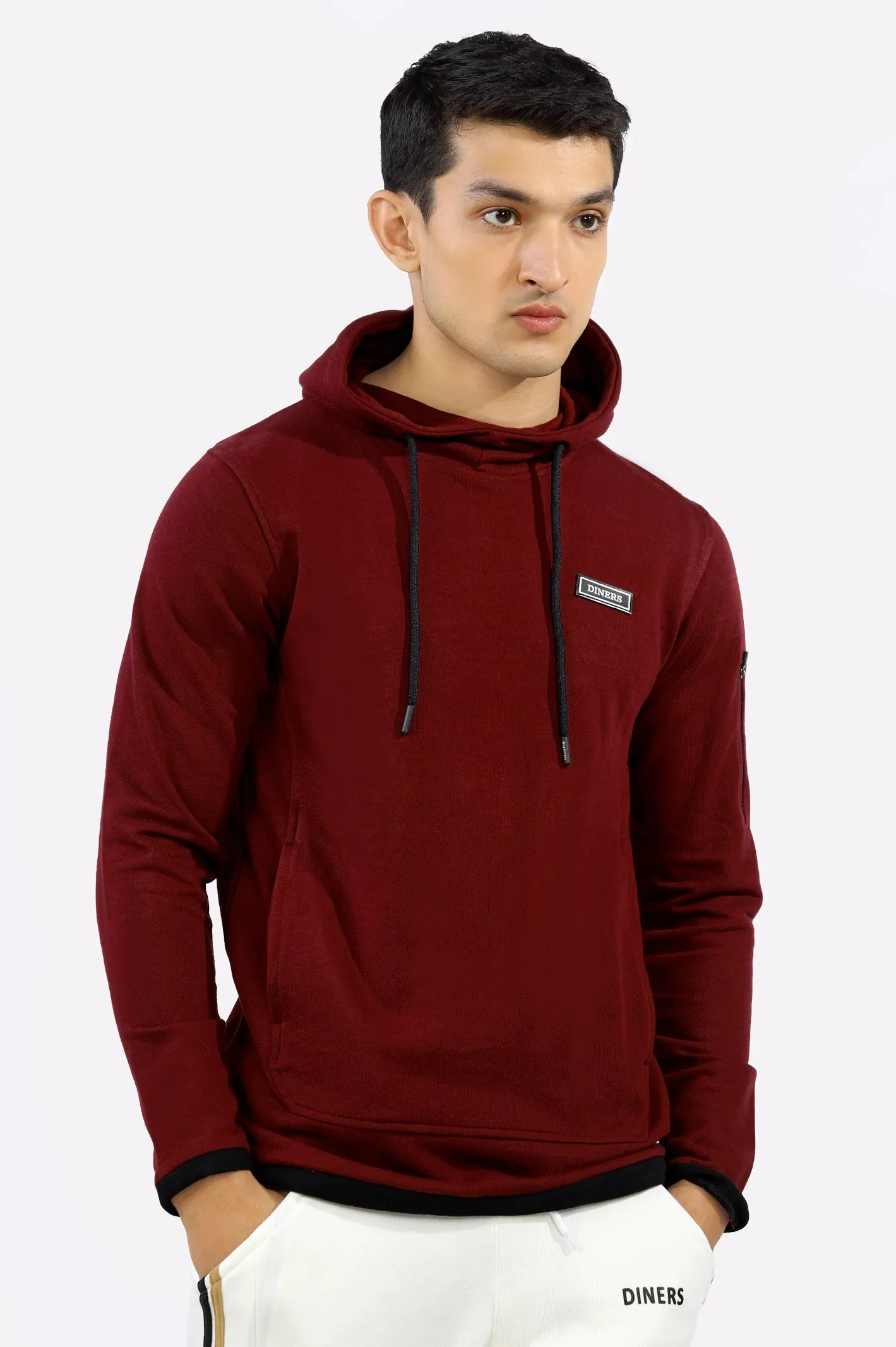 Maroon Pullover Hoodie for Men