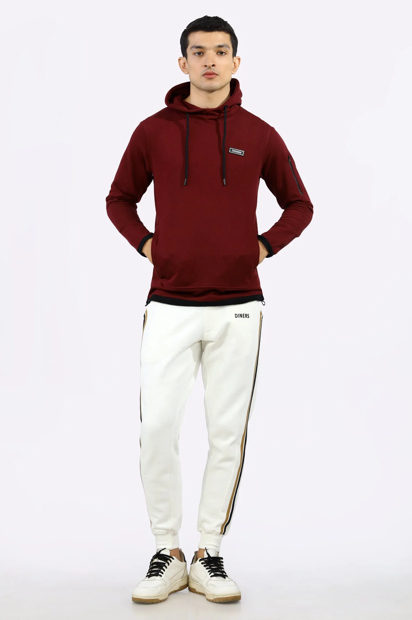 Maroon Pullover Hoodie for Men