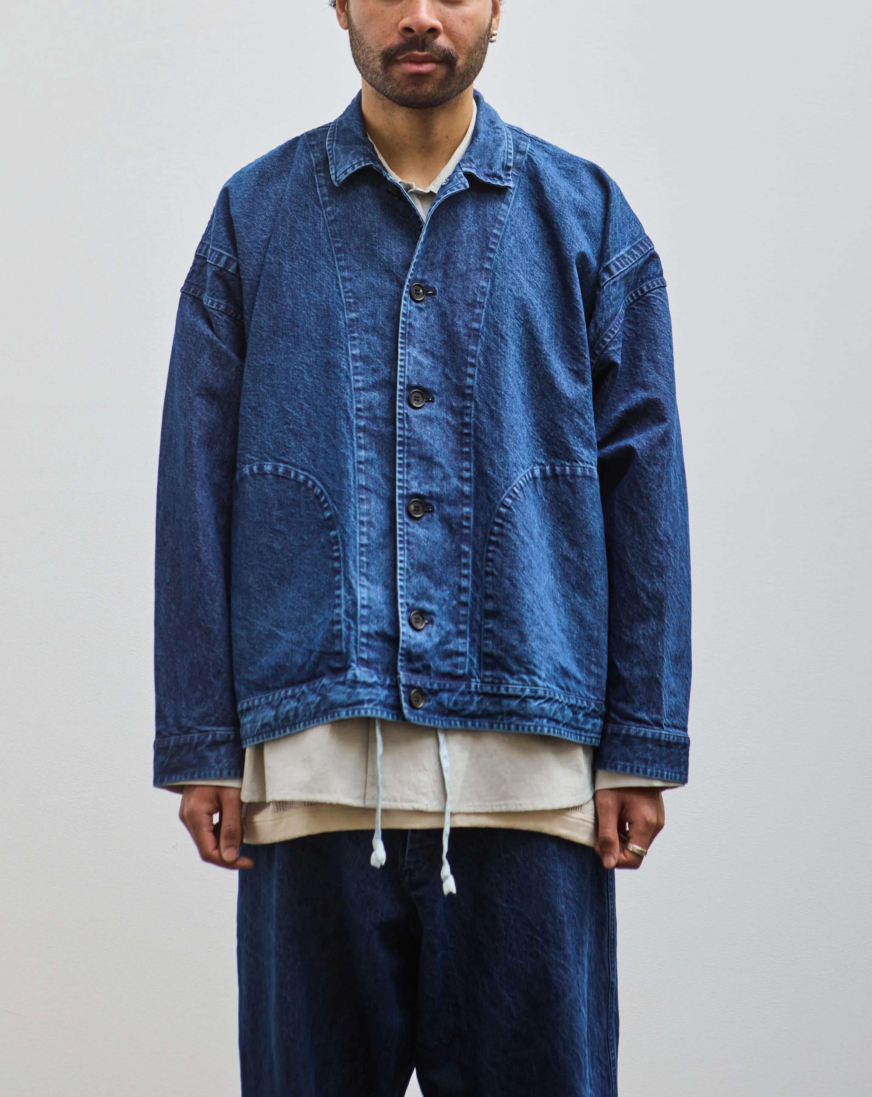 O-Project Denim Jacket, Washed Blue Denim