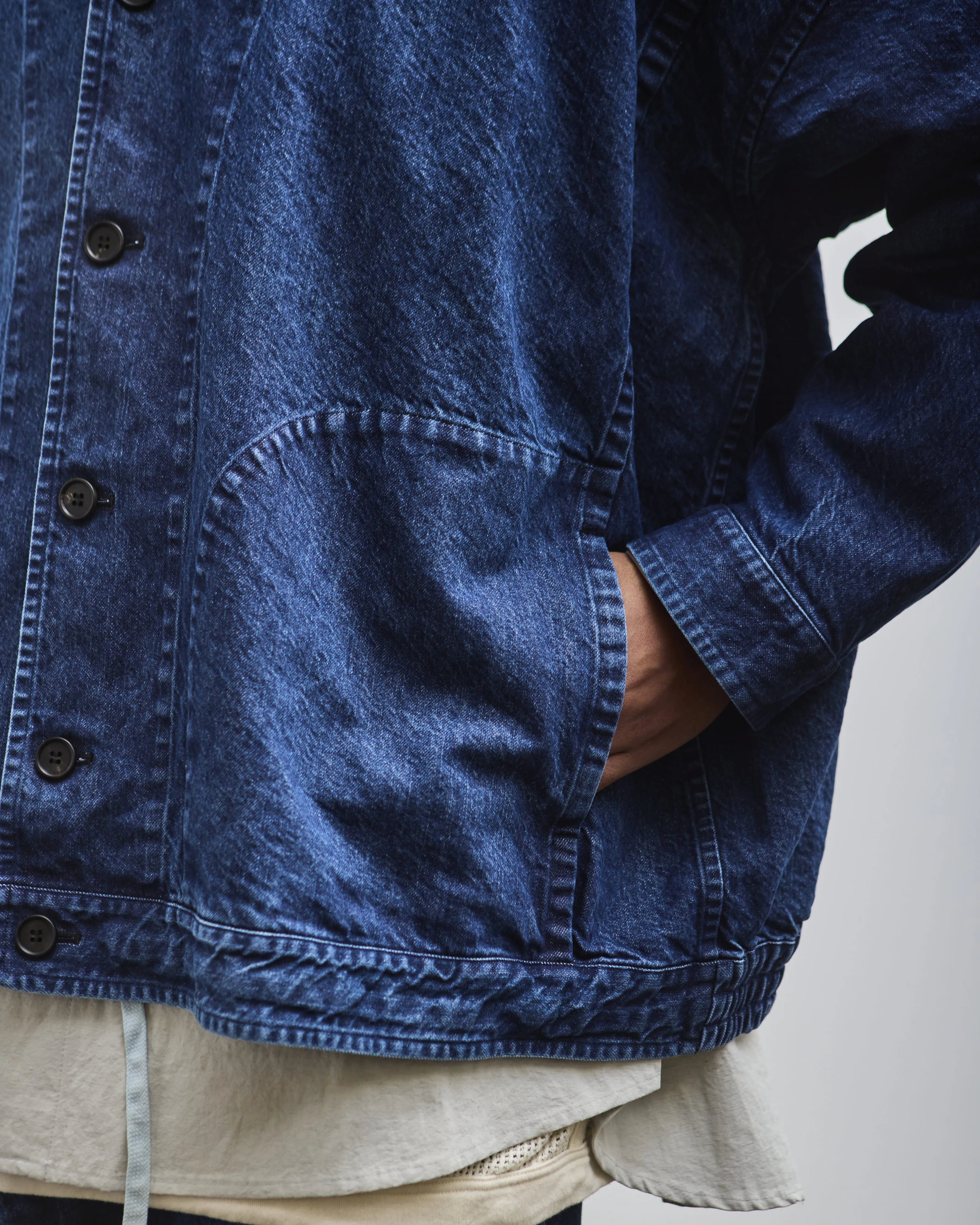 O-Project Denim Jacket, Washed Blue Denim