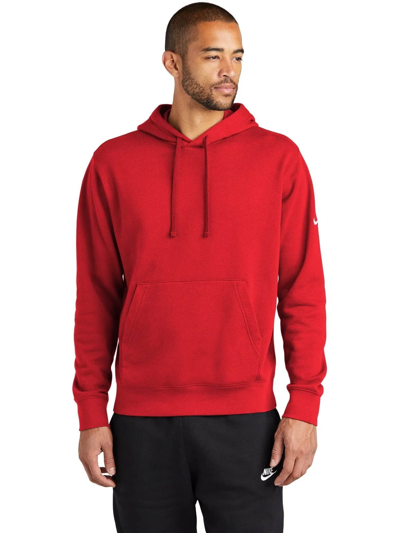 OUTLET-NIKE Club Fleece Sleeve Swoosh Pullover Hoodie