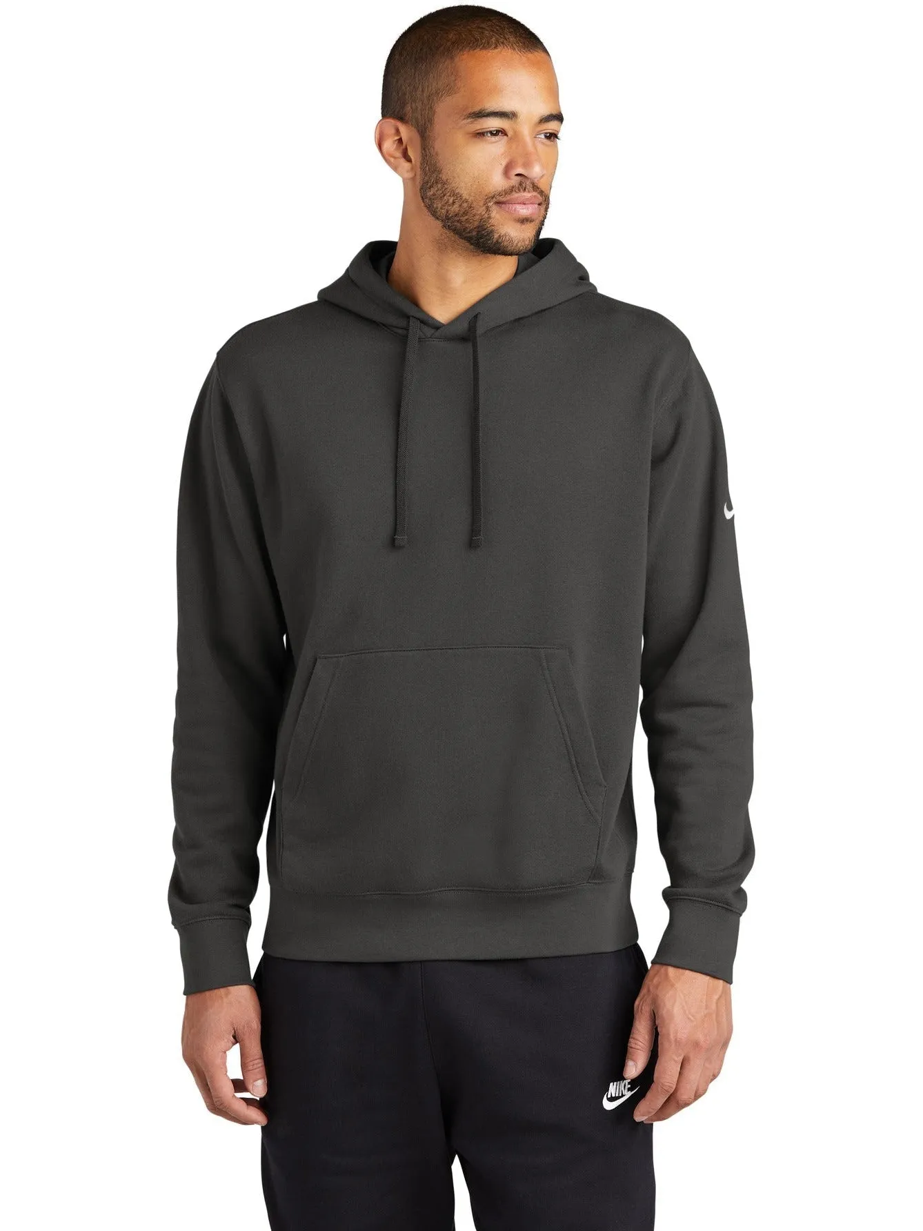 OUTLET-NIKE Club Fleece Sleeve Swoosh Pullover Hoodie