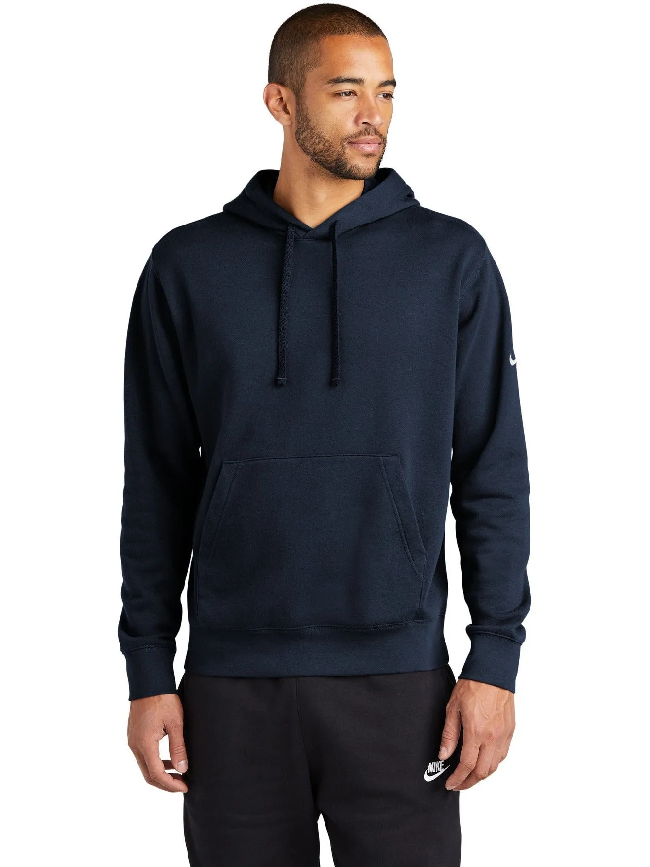 OUTLET-NIKE Club Fleece Sleeve Swoosh Pullover Hoodie