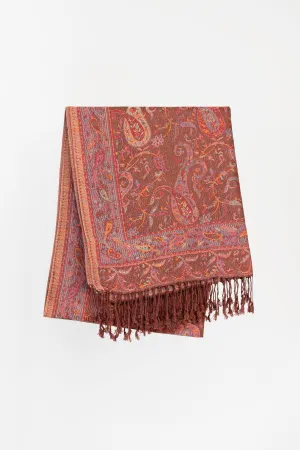 Pashmina Scarf, Coffee Paisley