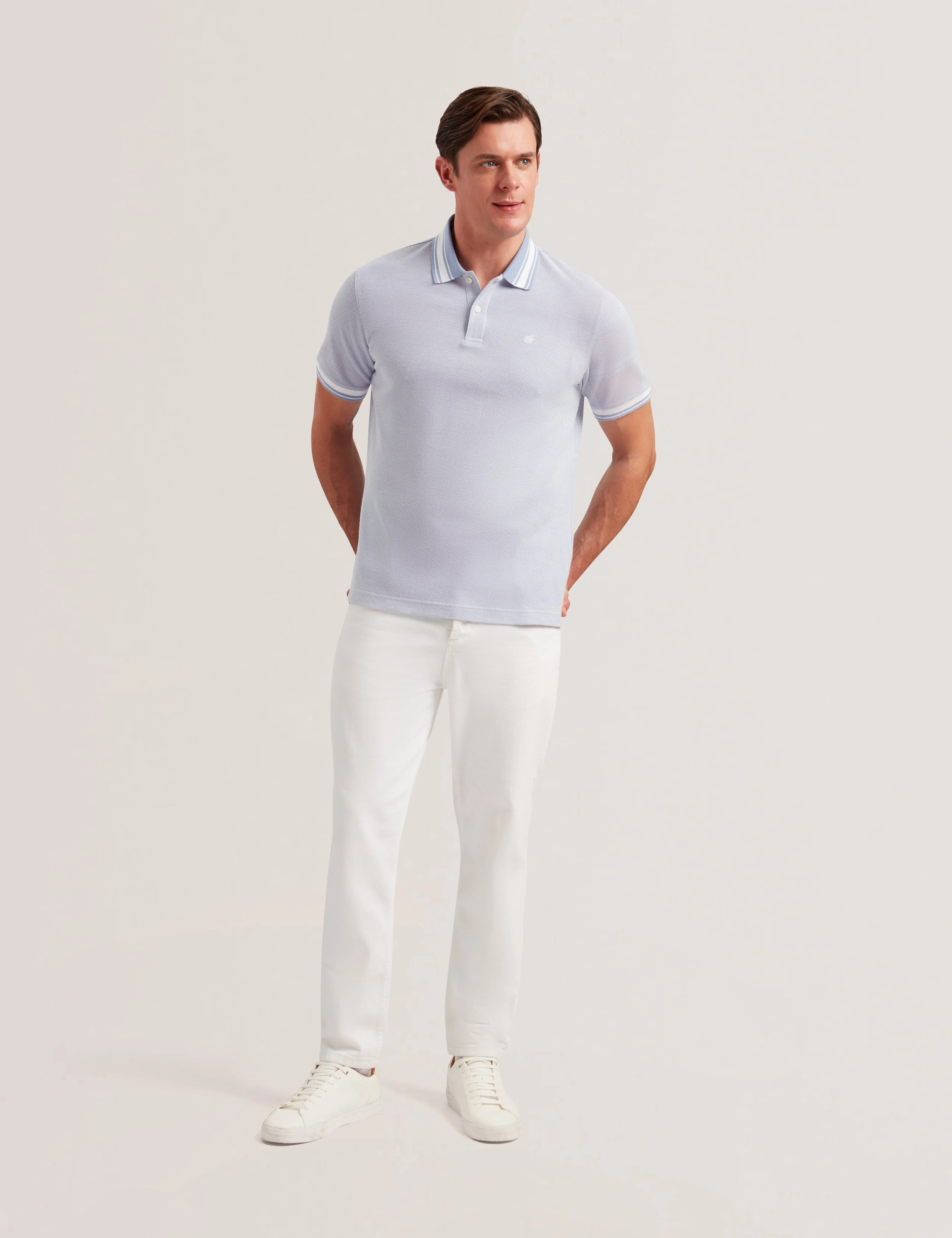 Phenes Ss Regular Fit Textured Polo Lt-Purple