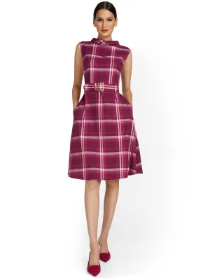 Plaid Flare Dress