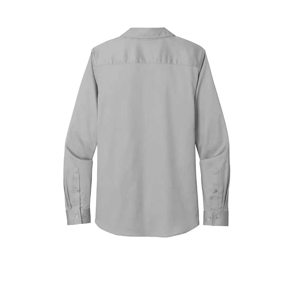 Port Authority® Women's Long Sleeve SuperPro React ™ Twill Shirt - Gusty Grey