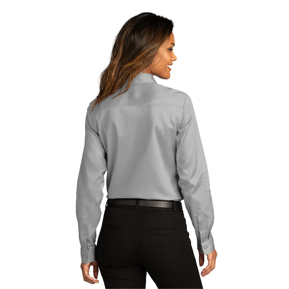 Port Authority® Women's Long Sleeve SuperPro React ™ Twill Shirt - Gusty Grey