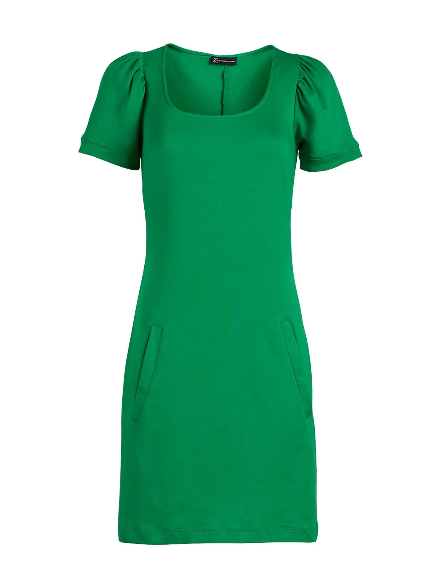 Puff-Sleeve Cotton Shift Dress