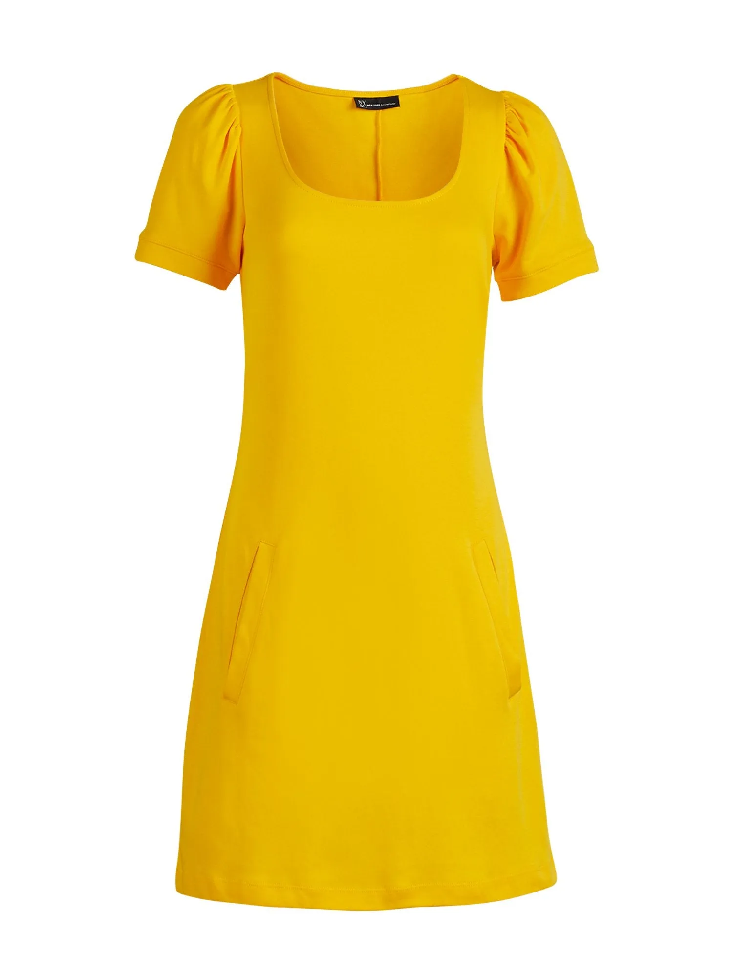 Puff-Sleeve Cotton Shift Dress