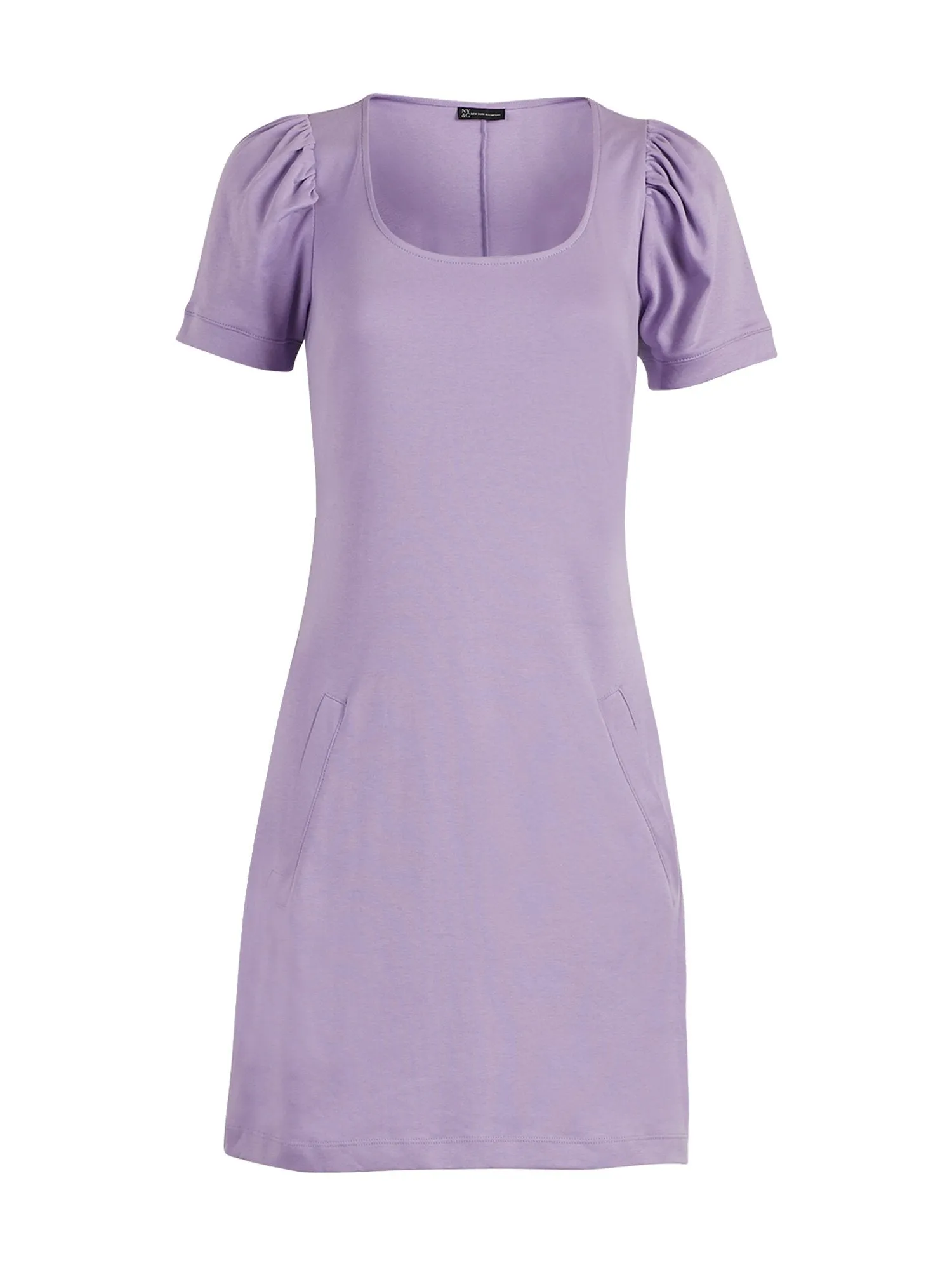 Puff-Sleeve Cotton Shift Dress