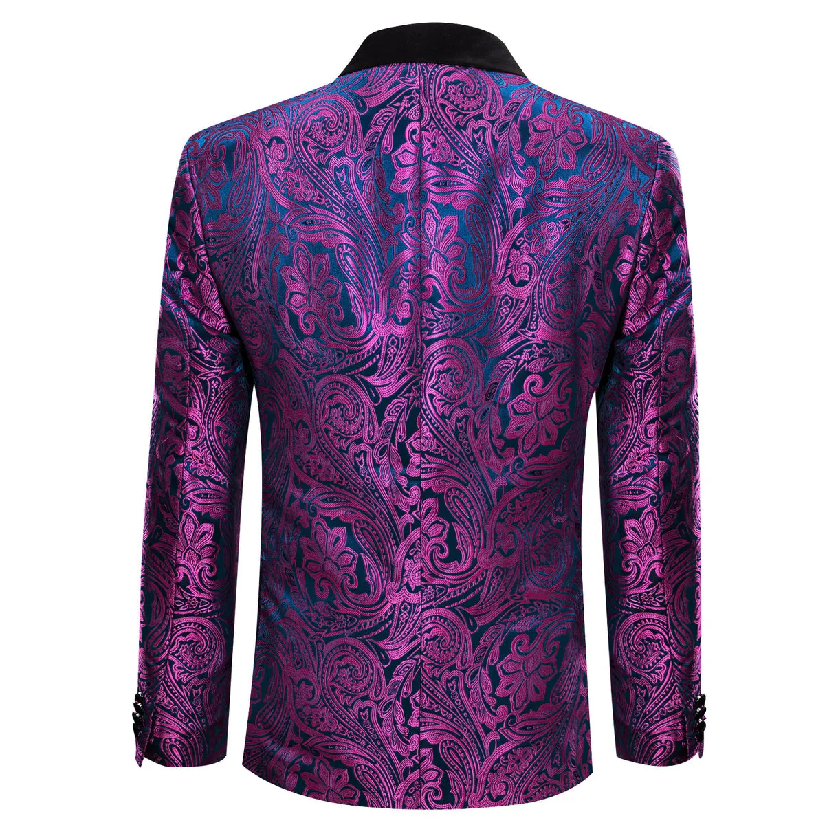 Purple and Blue Paisley Tuxedo Jacket