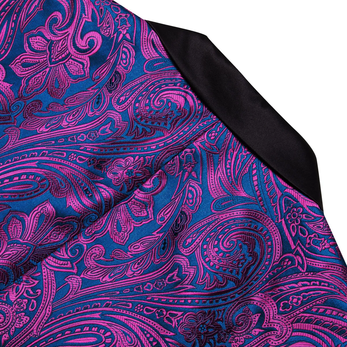 Purple and Blue Paisley Tuxedo Jacket