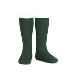 Ribbed Socks Forest Green