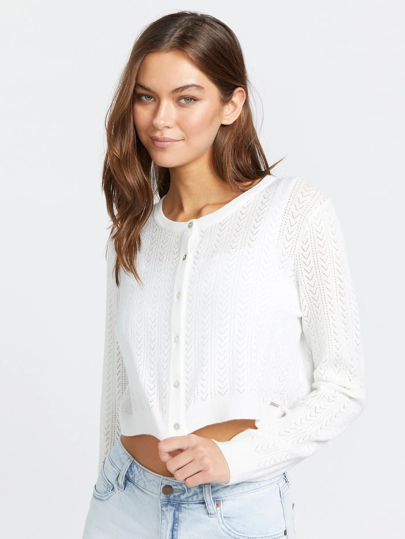 Shello There Cardigan - Star White