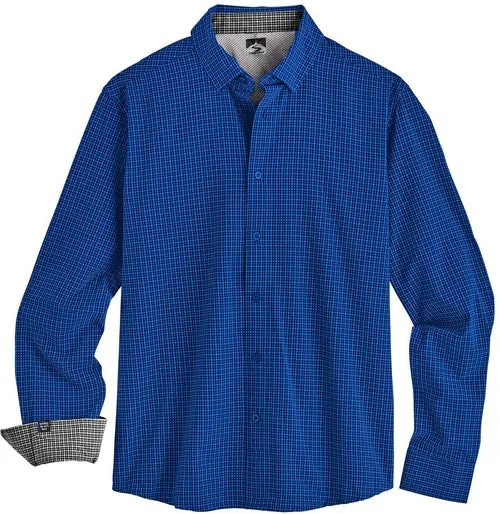 Storm Creek Influencer Microplaid 4-Way Stretch Eco-Woven Shirt