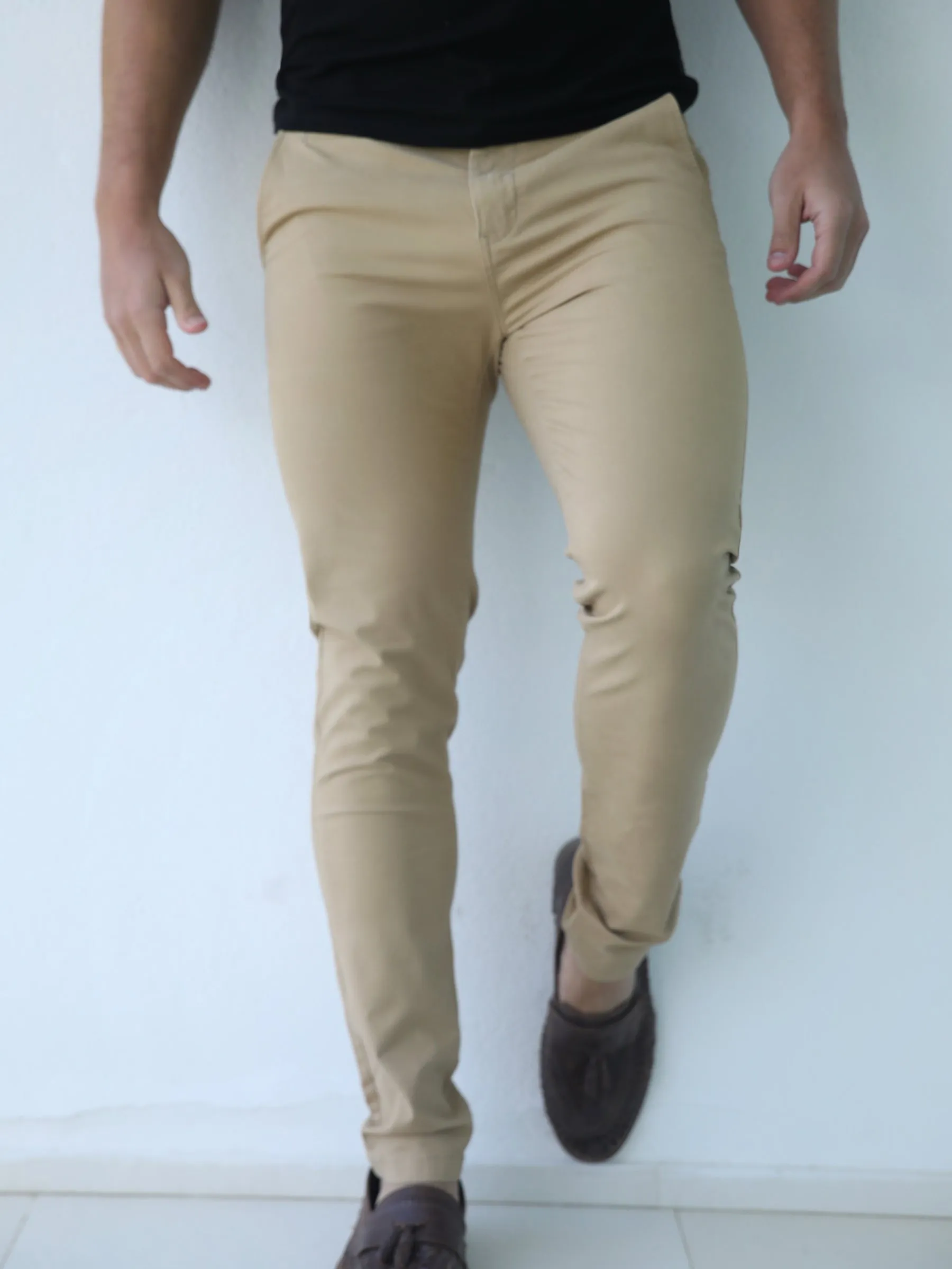 Stretch Chinos - Light Brown